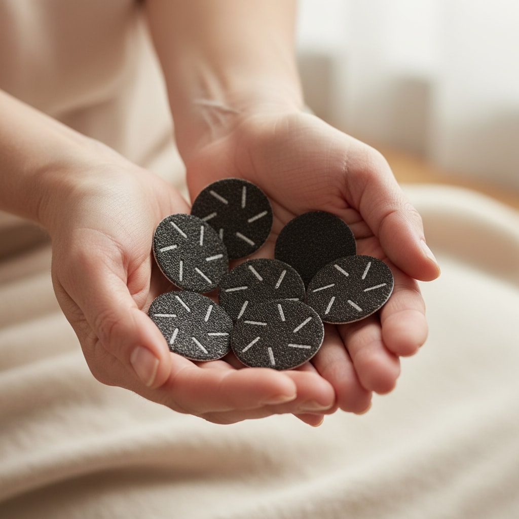 Taille réelle — disques abrasifs de recharge — STRYDECARE