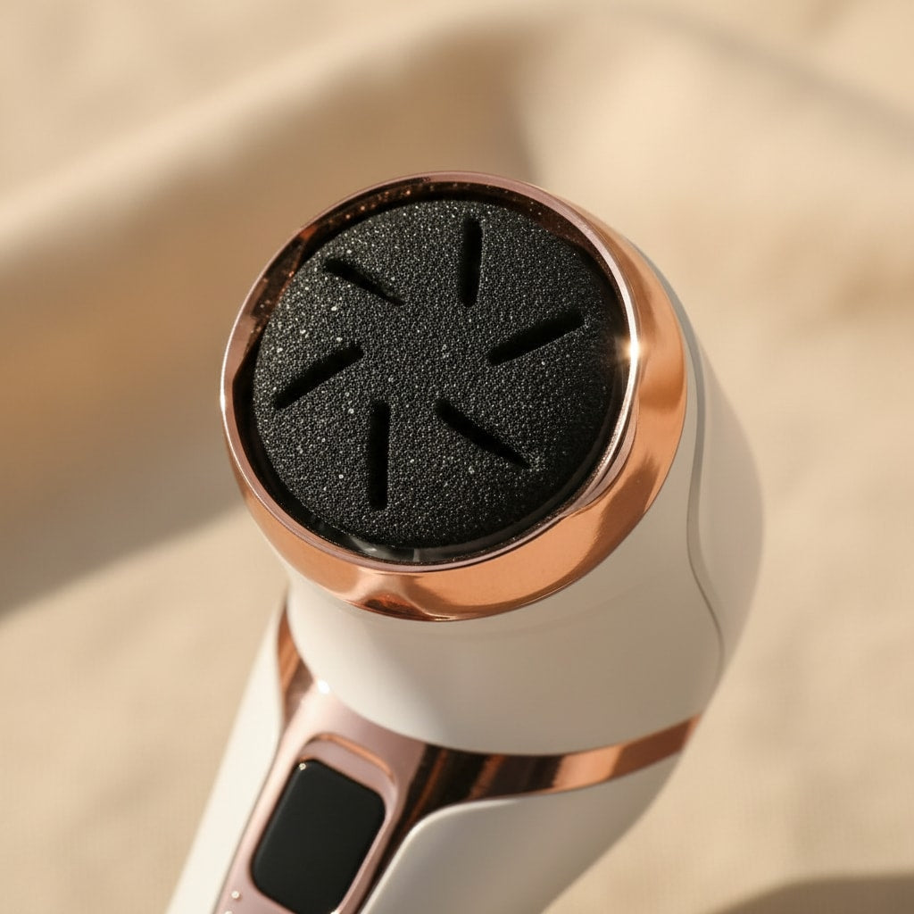 Détail matière — râpe électrique étanche IPX7 — STRYDECARE