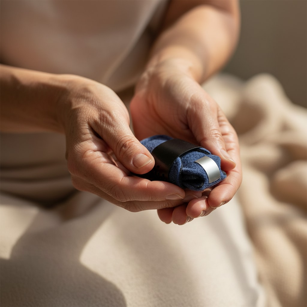 Taille réelle — attelle orteil en marteau — STRYDECARE
