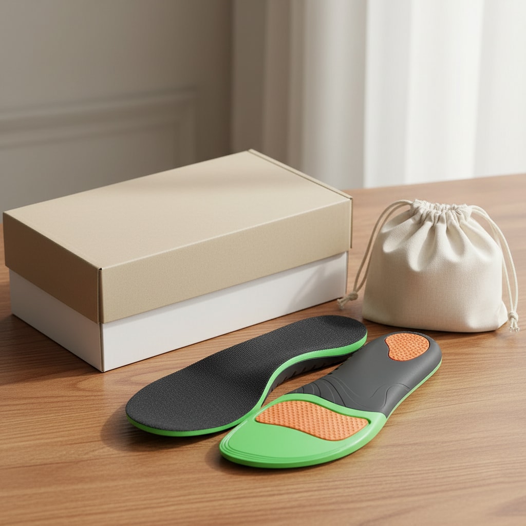 Emballage soigné STRYDECARE des semelles orthopédiques — STRYDECARE